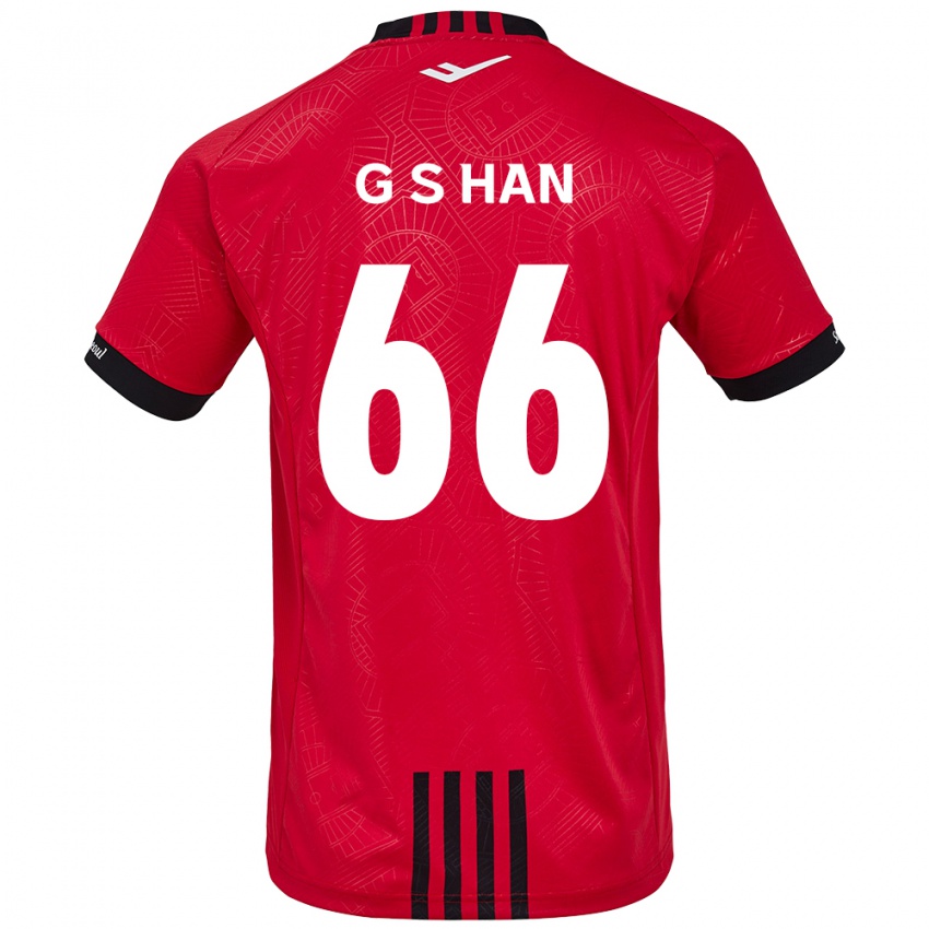 Kinder Seung-Gyu Han #66 Rot Schwarz Heimtrikot Trikot 2024/25 T-Shirt Schweiz