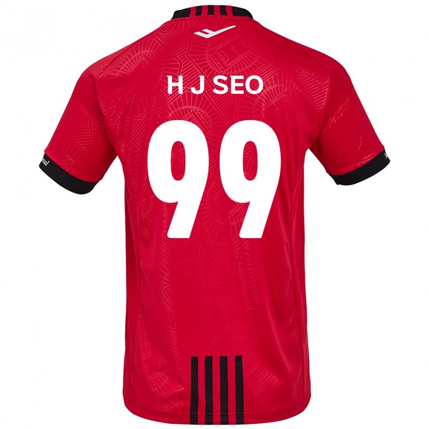 Kinder Ju-Hwan Seo #99 Rot Schwarz Heimtrikot Trikot 2024/25 T-Shirt Schweiz