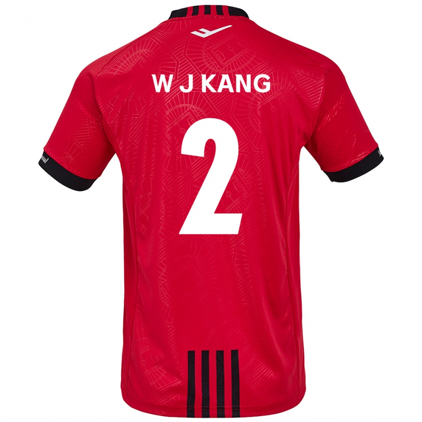 Kinder Jae-Won Kang #2 Rot Schwarz Heimtrikot Trikot 2024/25 T-Shirt Schweiz