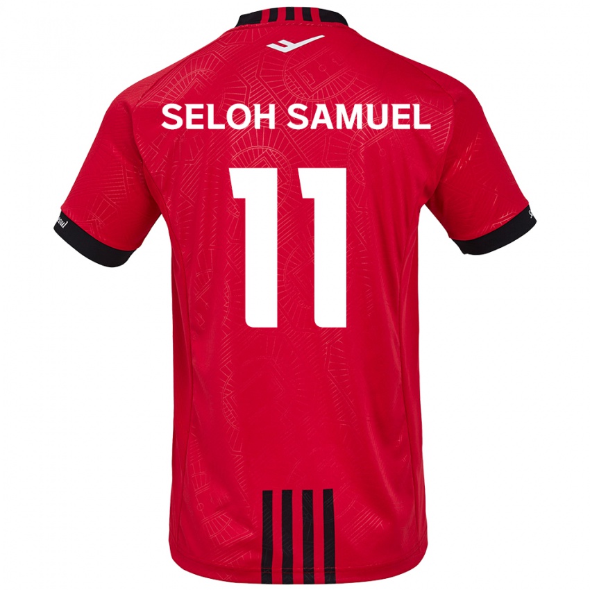 Kinder Gbato Seloh Samuel #11 Rot Schwarz Heimtrikot Trikot 2024/25 T-Shirt Schweiz