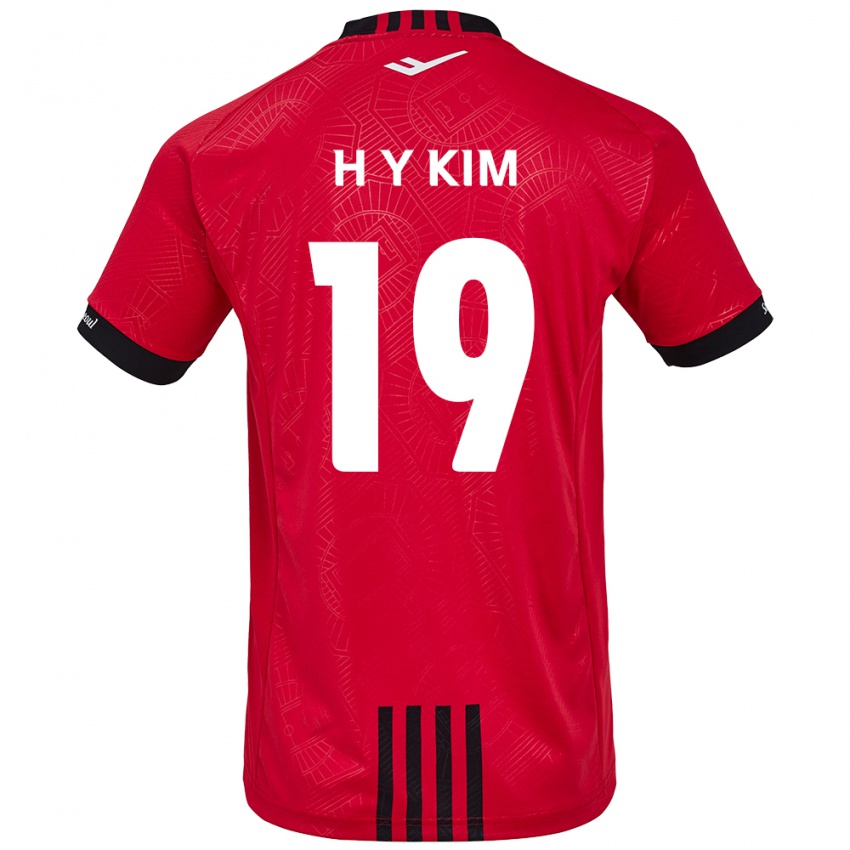 Kinder Yong-Hyuk Kim #19 Rot Schwarz Heimtrikot Trikot 2024/25 T-Shirt Schweiz