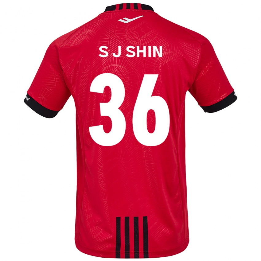 Kinder Ji-Seop Shin #36 Rot Schwarz Heimtrikot Trikot 2024/25 T-Shirt Schweiz