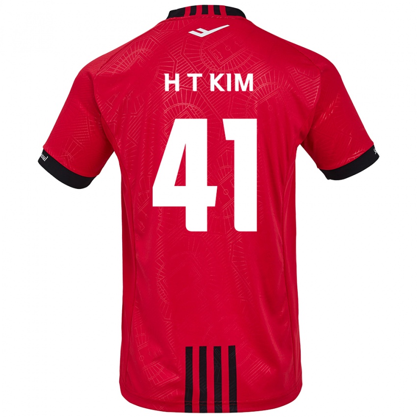 Kinder Tae-Ho Kim #41 Rot Schwarz Heimtrikot Trikot 2024/25 T-Shirt Schweiz