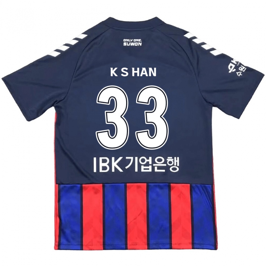 Kinder Sang-Kyu Han #33 Blau Rot Heimtrikot Trikot 2024/25 T-Shirt Schweiz