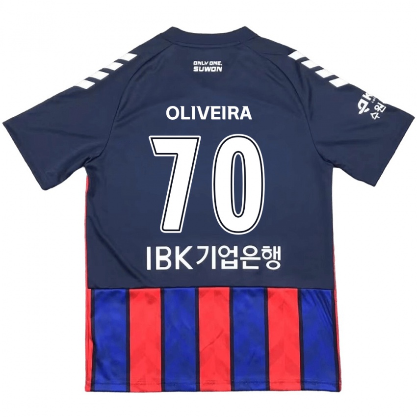 Kinder Anderson Oliveira #70 Blau Rot Heimtrikot Trikot 2024/25 T-Shirt Schweiz