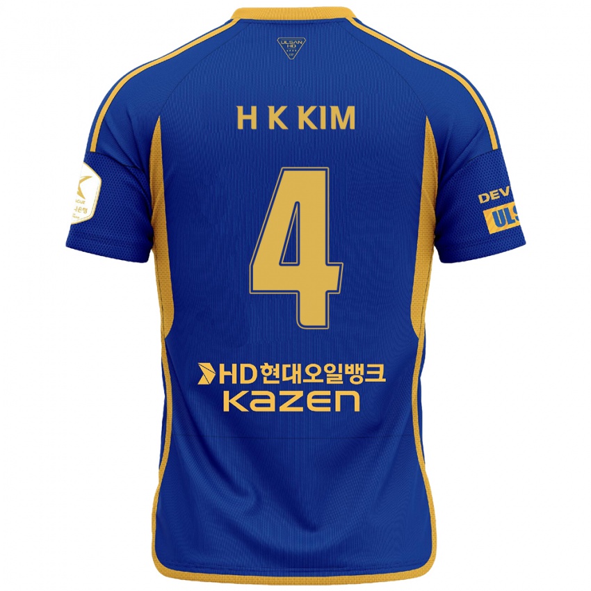 Kinder Kee-Hee Kim #4 Blau Gelb Heimtrikot Trikot 2024/25 T-Shirt Schweiz