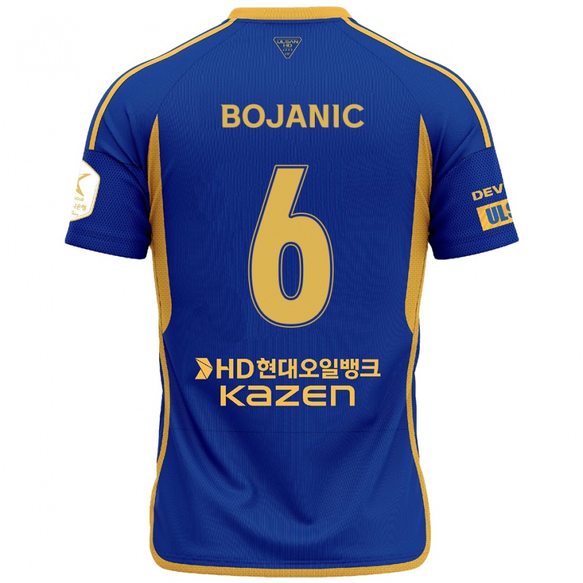 Kinder Darijan Bojanic #6 Blau Gelb Heimtrikot Trikot 2024/25 T-Shirt Schweiz