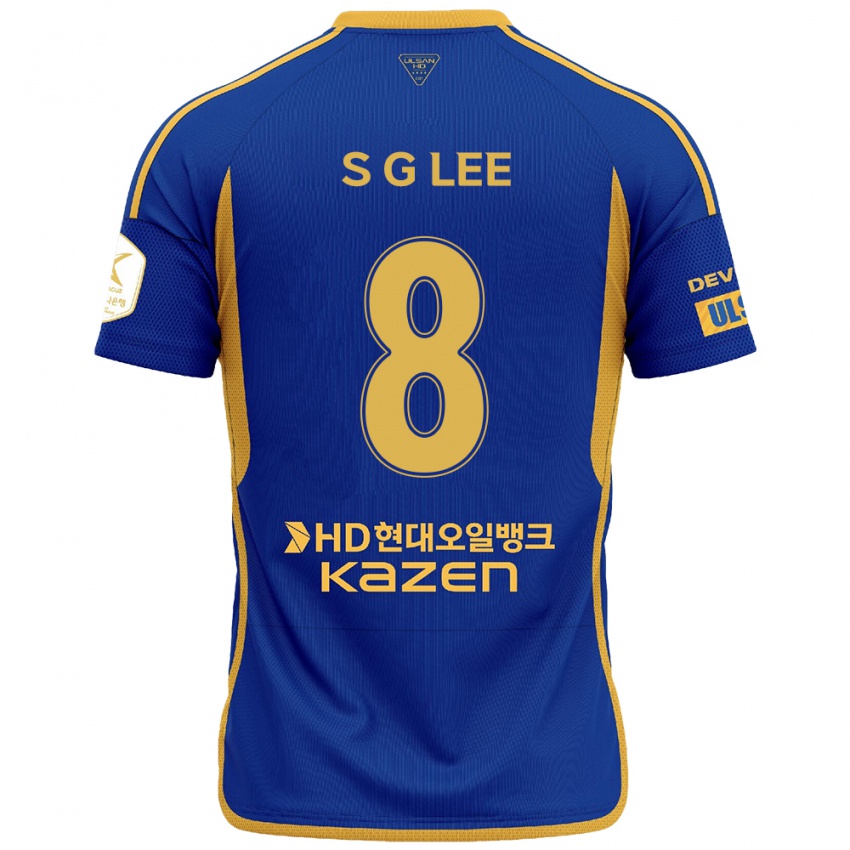 Kinder Gyu-Sung Lee #8 Blau Gelb Heimtrikot Trikot 2024/25 T-Shirt Schweiz