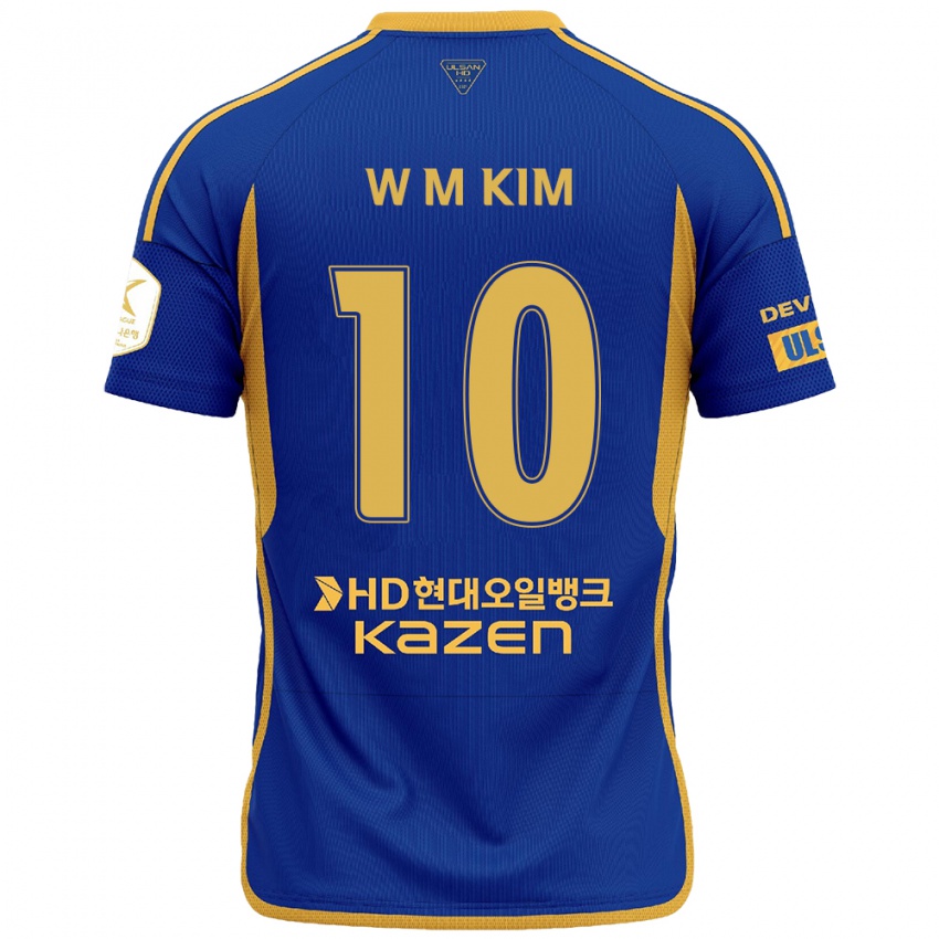 Kinder Min-Woo Kim #10 Blau Gelb Heimtrikot Trikot 2024/25 T-Shirt Schweiz