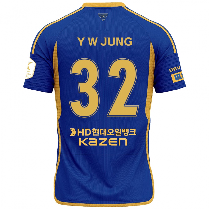 Kinder Woo-Young Jung #32 Blau Gelb Heimtrikot Trikot 2024/25 T-Shirt Schweiz