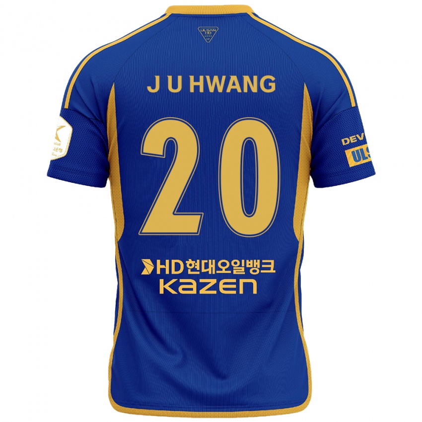 Kinder Ui-Jun Hwang #20 Blau Gelb Heimtrikot Trikot 2024/25 T-Shirt Schweiz