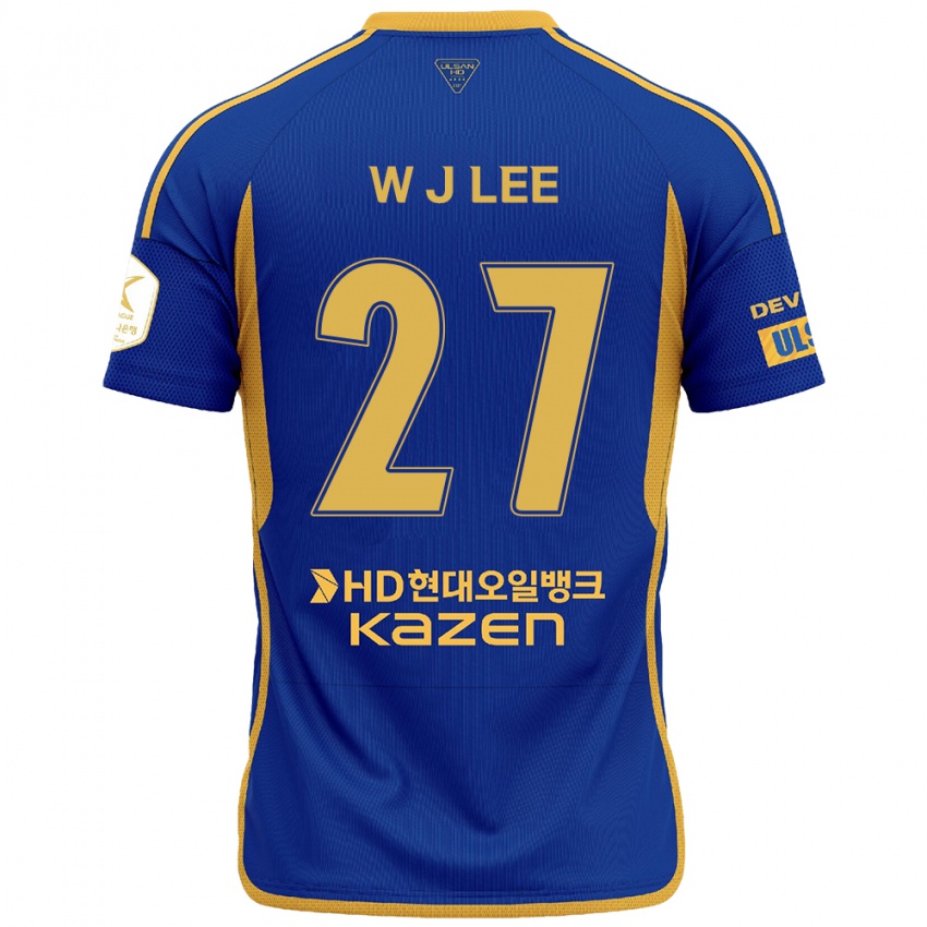 Kinder Ji-Woo Lee #27 Blau Gelb Heimtrikot Trikot 2024/25 T-Shirt Schweiz