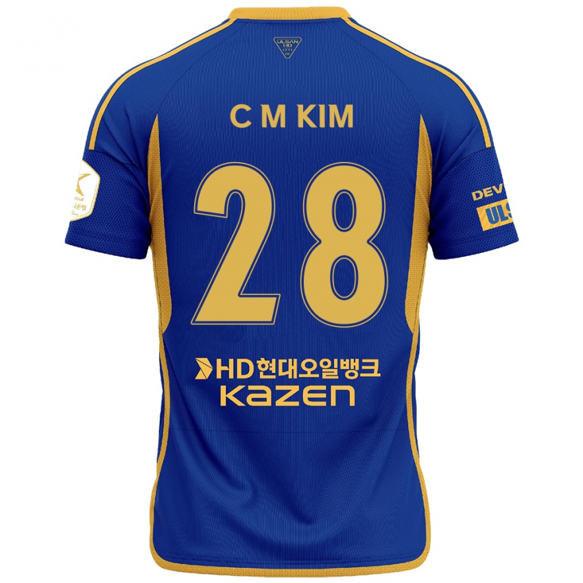 Kinder Min-Chan Kim #28 Blau Gelb Heimtrikot Trikot 2024/25 T-Shirt Schweiz