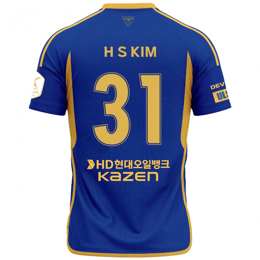 Kinder Se-Hyoung Kim #31 Blau Gelb Heimtrikot Trikot 2024/25 T-Shirt Schweiz