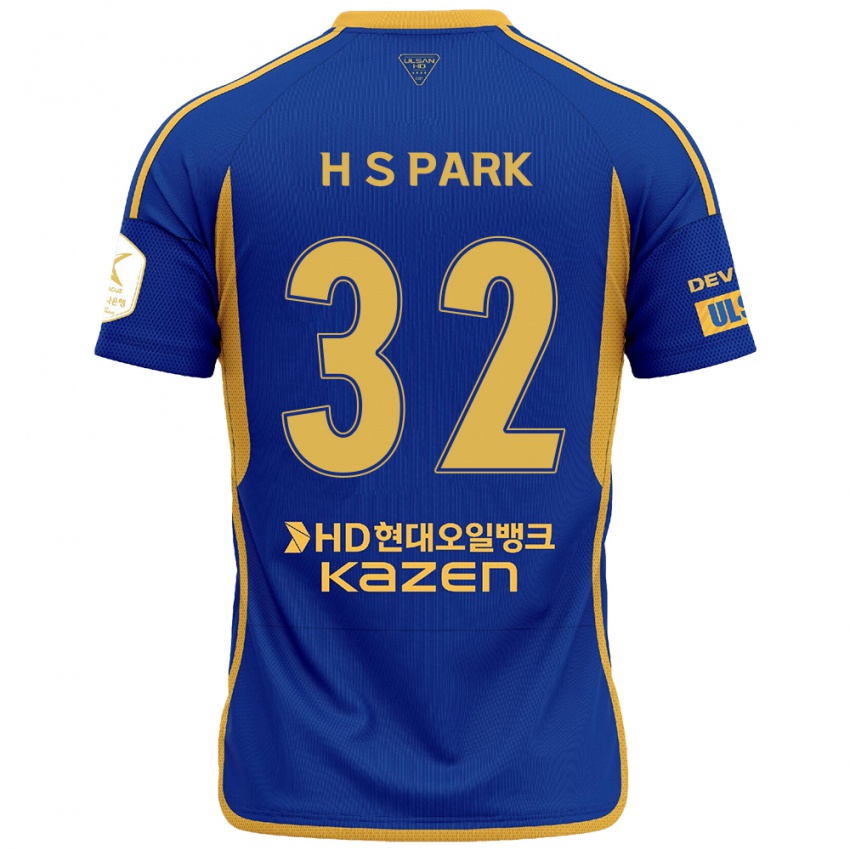 Kinder Sung-Hyun Park #32 Blau Gelb Heimtrikot Trikot 2024/25 T-Shirt Schweiz