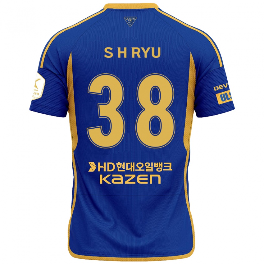 Kinder Hye-Sung Ryu #38 Blau Gelb Heimtrikot Trikot 2024/25 T-Shirt Schweiz