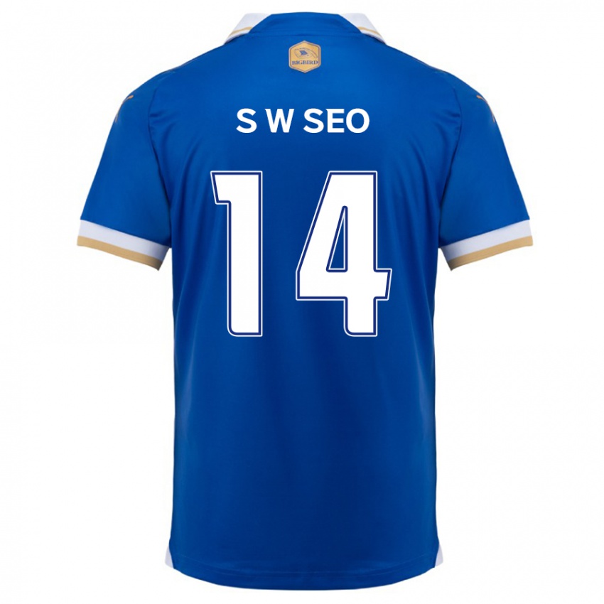 Kinder Woo-Seong Seo #14 Blau Weiss Heimtrikot Trikot 2024/25 T-Shirt Schweiz