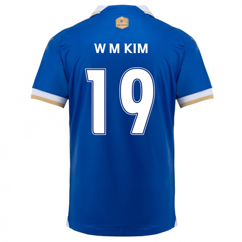 Kinder Min-Woo Kim #19 Blau Weiss Heimtrikot Trikot 2024/25 T-Shirt Schweiz