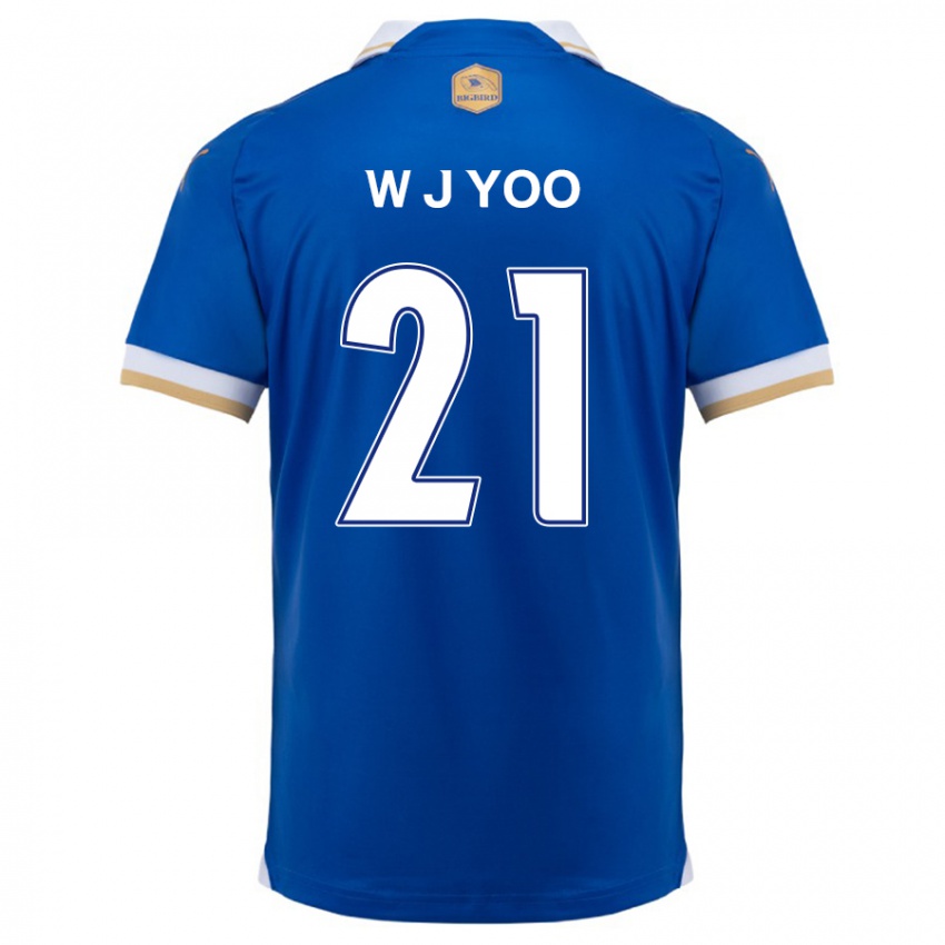 Kinder Jin-Wook Yoo #21 Blau Weiss Heimtrikot Trikot 2024/25 T-Shirt Schweiz