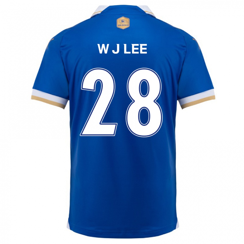 Kinder Jun-Woo Lee #28 Blau Weiss Heimtrikot Trikot 2024/25 T-Shirt Schweiz