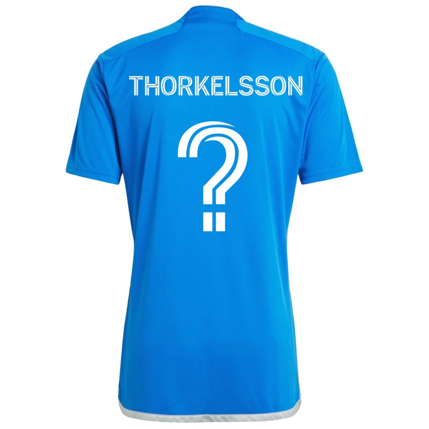 Kinder Róbert Orri Thorkelsson #0 Blau Weiss Heimtrikot Trikot 2024/25 T-Shirt Schweiz