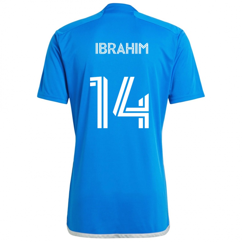 Kinder Sunusi Ibrahim #14 Blau Weiss Heimtrikot Trikot 2024/25 T-Shirt Schweiz