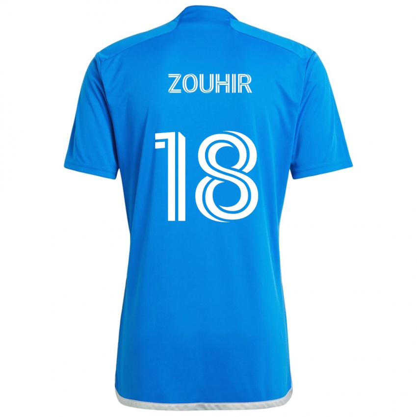 Kinder Rida Zouhir #18 Blau Weiss Heimtrikot Trikot 2024/25 T-Shirt Schweiz