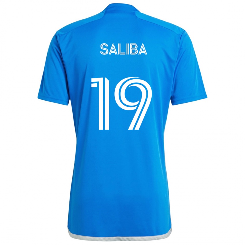 Kinder Nathan-Dylan Saliba #19 Blau Weiss Heimtrikot Trikot 2024/25 T-Shirt Schweiz