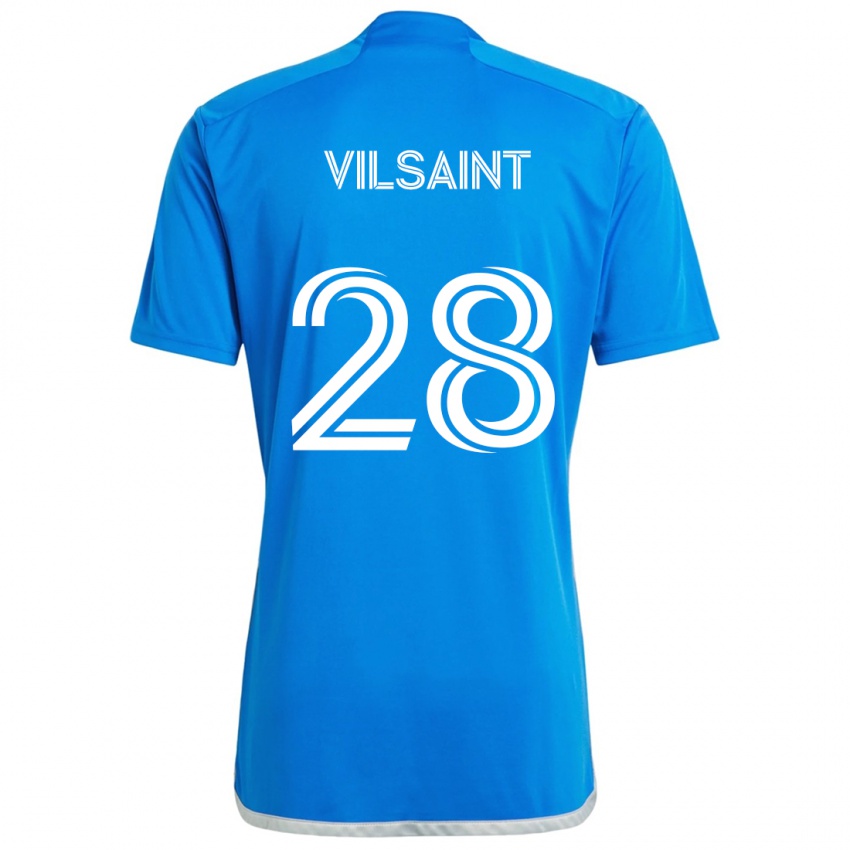 Kinder Jules-Anthony Vilsaint #28 Blau Weiss Heimtrikot Trikot 2024/25 T-Shirt Schweiz