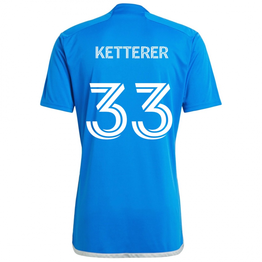 Kinder Logan Ketterer #33 Blau Weiss Heimtrikot Trikot 2024/25 T-Shirt Schweiz