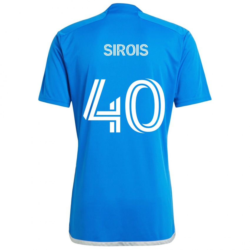 Kinder Jonathan Sirois #40 Blau Weiss Heimtrikot Trikot 2024/25 T-Shirt Schweiz