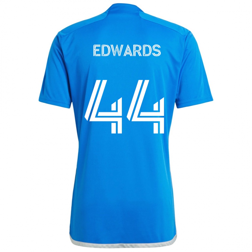 Kinder Raheem Edwards #44 Blau Weiss Heimtrikot Trikot 2024/25 T-Shirt Schweiz