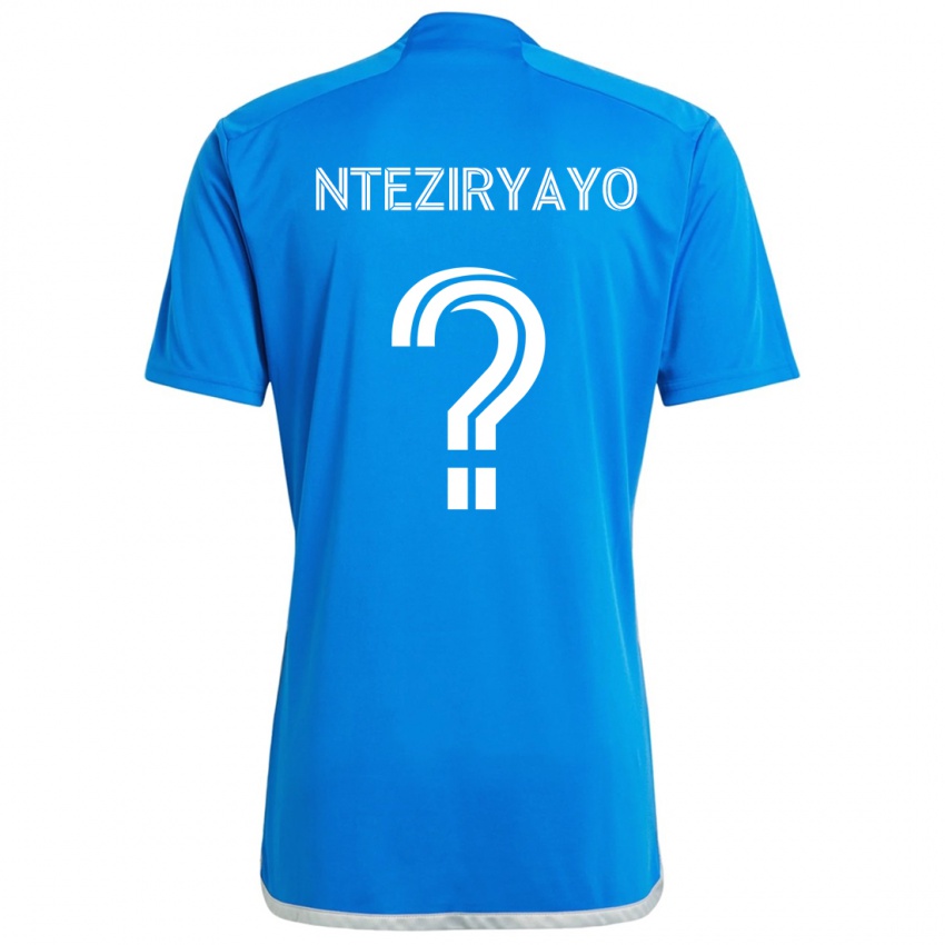 Kinder Josh Nteziryayo #0 Blau Weiss Heimtrikot Trikot 2024/25 T-Shirt Schweiz