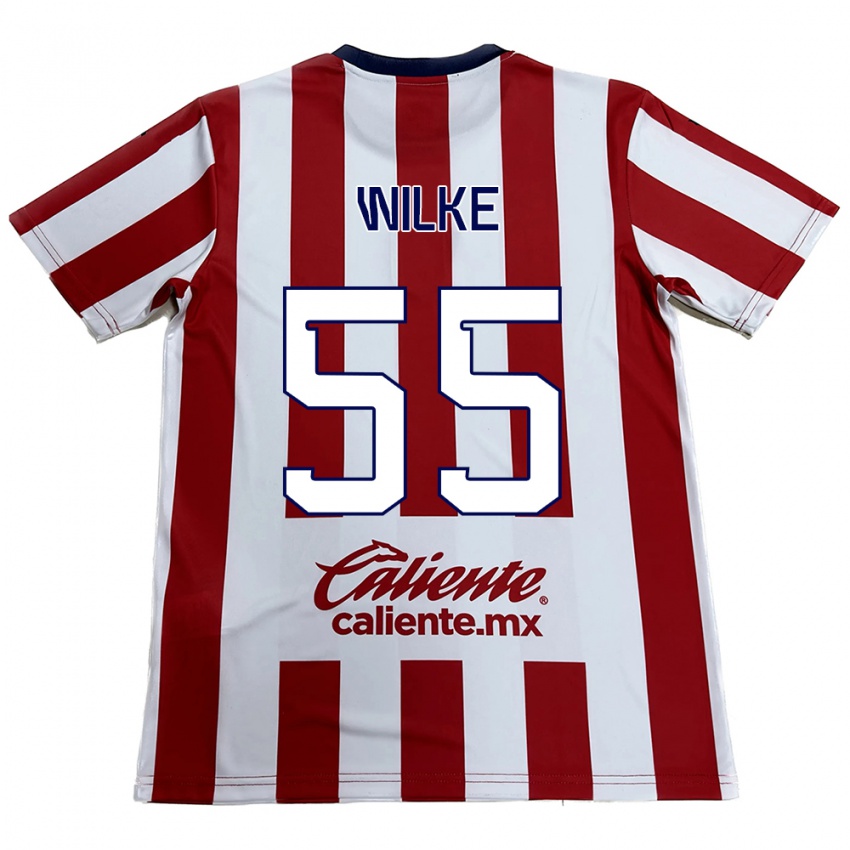 Kinder Teun Wilke #55 Rot-Weiss Heimtrikot Trikot 2024/25 T-Shirt Schweiz