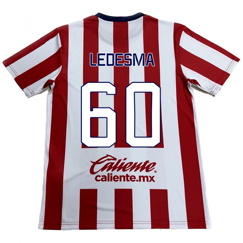 Enfant Maillot Luis Ledesma #60 Rouge Blanc Tenues Domicile 2024/25 T-Shirt Suisse