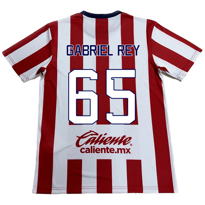 Enfant Maillot Luis Gabriel Rey #65 Rouge Blanc Tenues Domicile 2024/25 T-Shirt Suisse