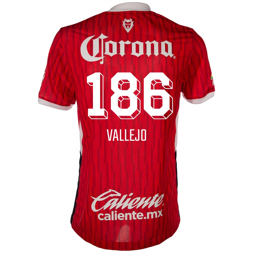 Kinder Saúl Vallejo #186 Rot-Weiss Heimtrikot Trikot 2024/25 T-Shirt Schweiz