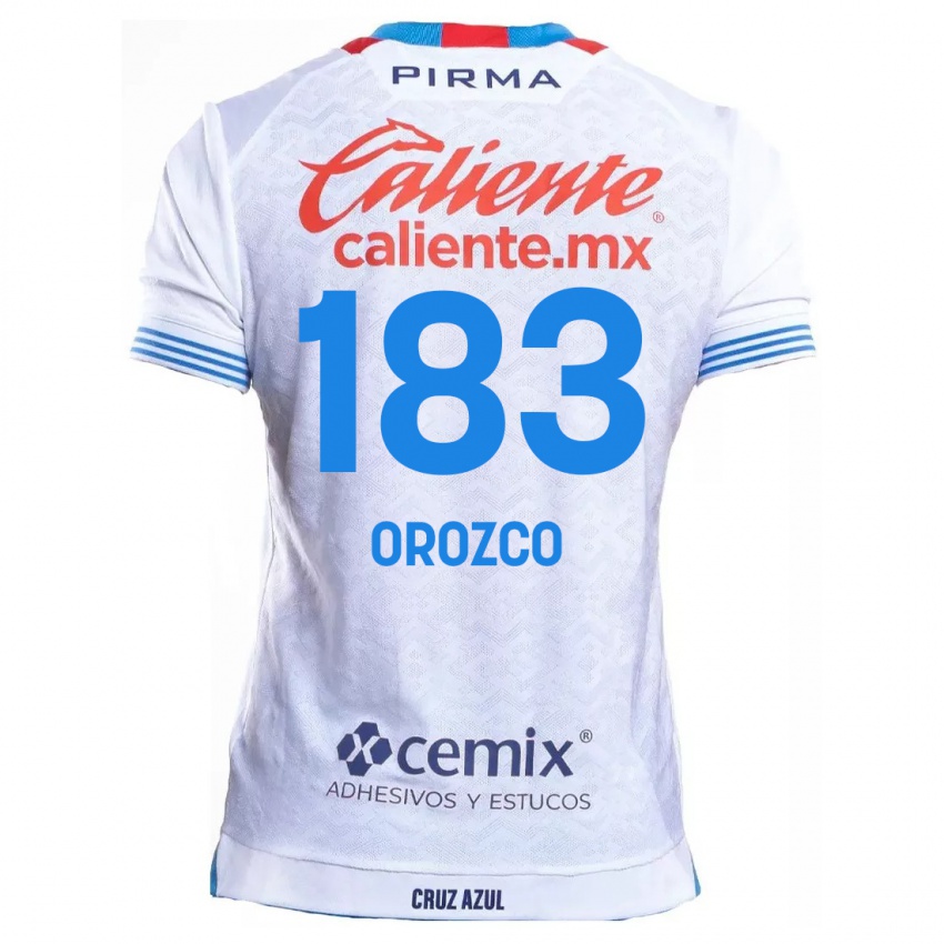 Enfant Maillot Fabrizzio Orozco #183 Blanc Bleu Tenues Extérieur 2024/25 T-Shirt Suisse