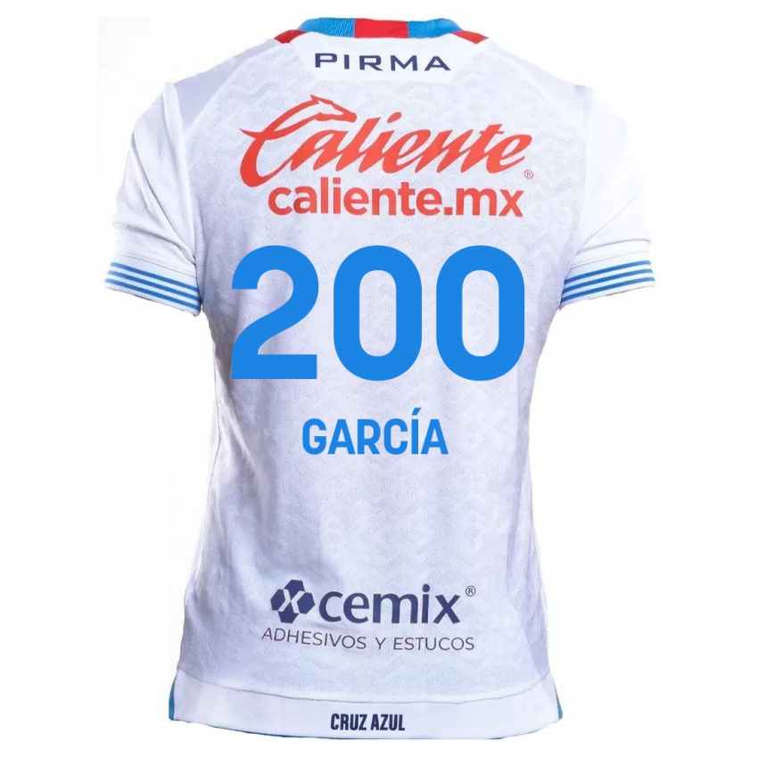 Enfant Maillot Jorge Garcia #200 Blanc Bleu Tenues Extérieur 2024/25 T-Shirt Suisse