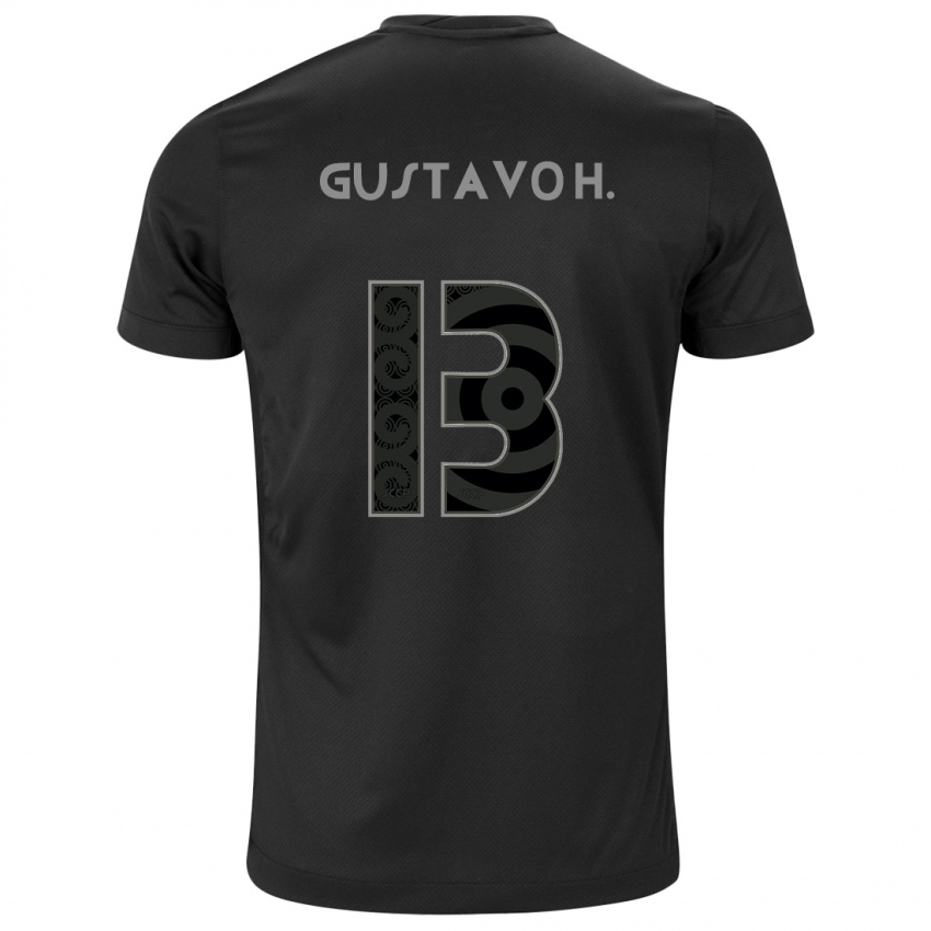 Kinder Gustavo Henrique #13 Schwarz Auswärtstrikot Trikot 2024/25 T-Shirt Schweiz