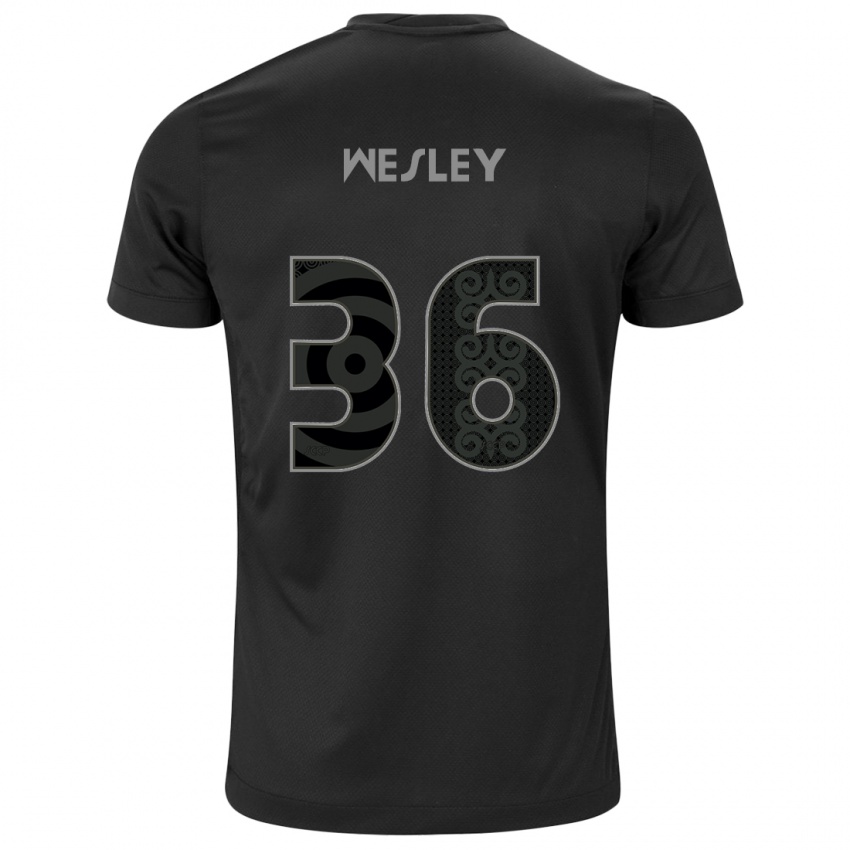 Kinder Wesley #36 Schwarz Auswärtstrikot Trikot 2024/25 T-Shirt Schweiz