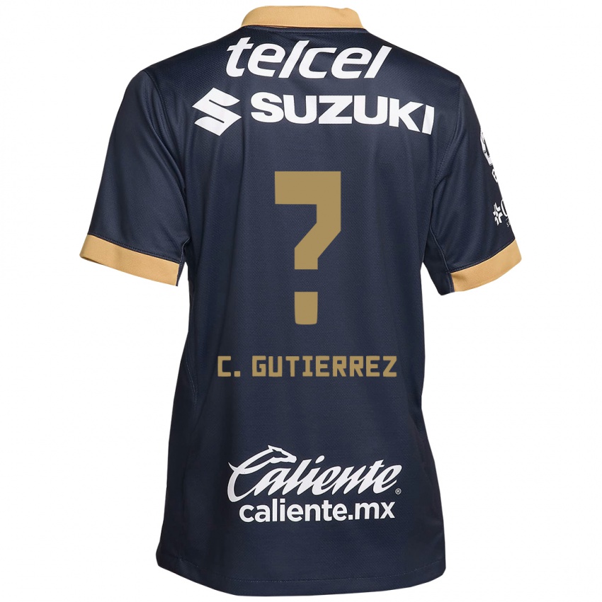 Kinder Carlos Gutiérrez #0 Obsidian Gold Weiß Auswärtstrikot Trikot 2024/25 T-Shirt Schweiz