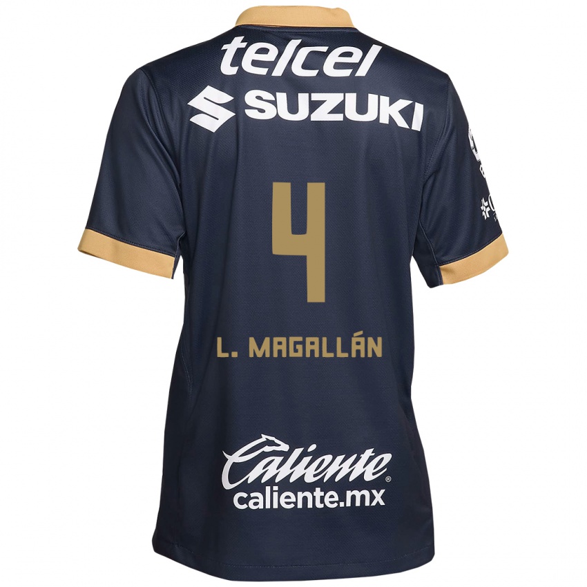 Kinder Lisandro Magallan #4 Obsidian Gold Weiß Auswärtstrikot Trikot 2024/25 T-Shirt Schweiz