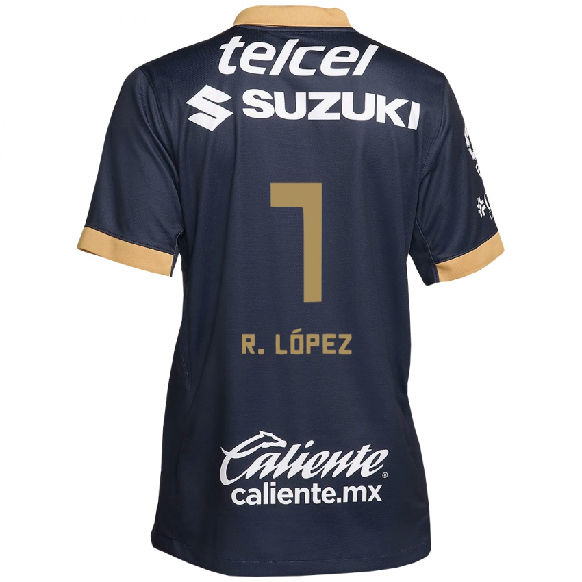 Kinder Rodrigo López #7 Obsidian Gold Weiß Auswärtstrikot Trikot 2024/25 T-Shirt Schweiz