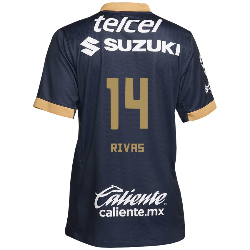 Kinder Jesús Rivas #14 Obsidian Gold Weiß Auswärtstrikot Trikot 2024/25 T-Shirt Schweiz