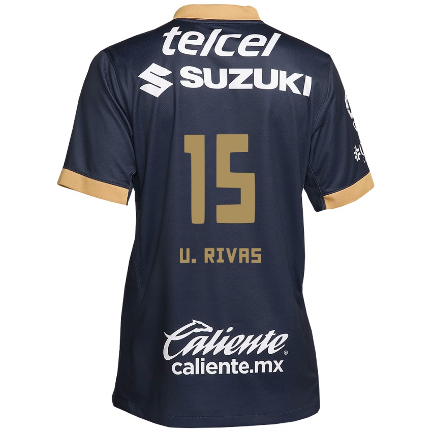 Kinder Ulises Rivas #15 Obsidian Gold Weiß Auswärtstrikot Trikot 2024/25 T-Shirt Schweiz