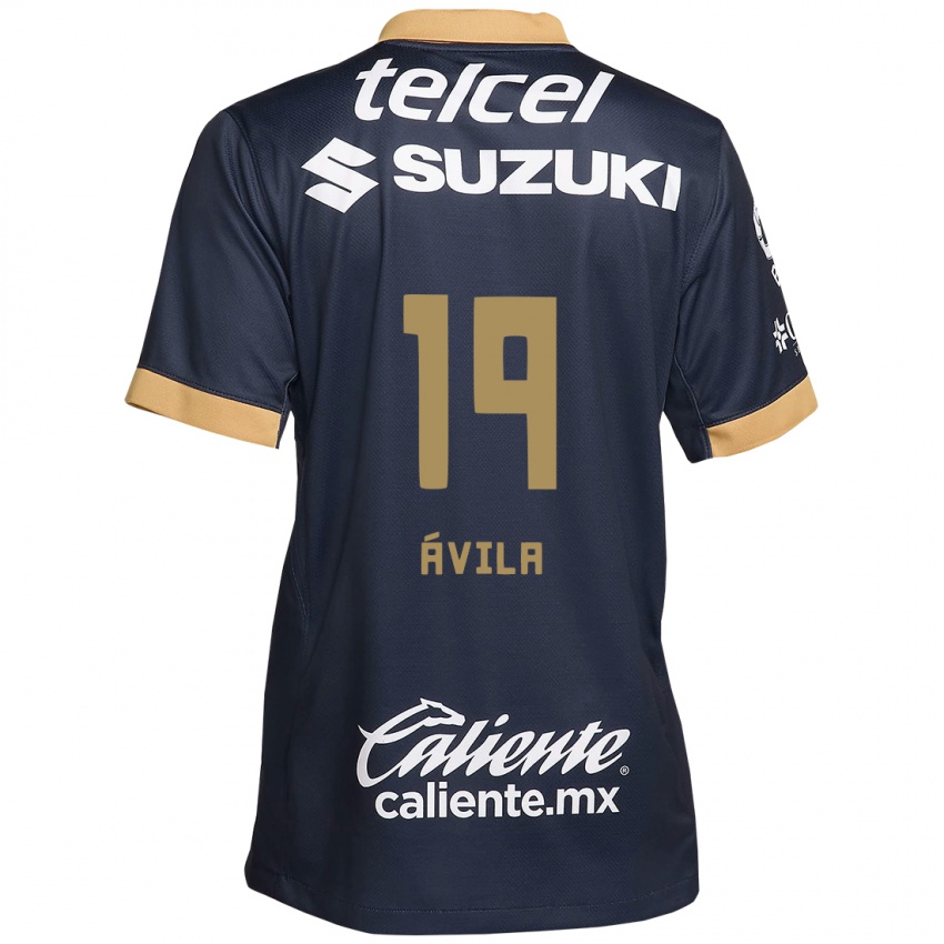 Kinder Alí Ávila #19 Obsidian Gold Weiß Auswärtstrikot Trikot 2024/25 T-Shirt Schweiz