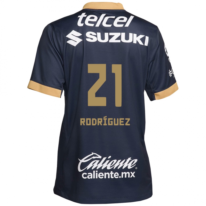 Kinder Michell Rodríguez #21 Obsidian Gold Weiß Auswärtstrikot Trikot 2024/25 T-Shirt Schweiz