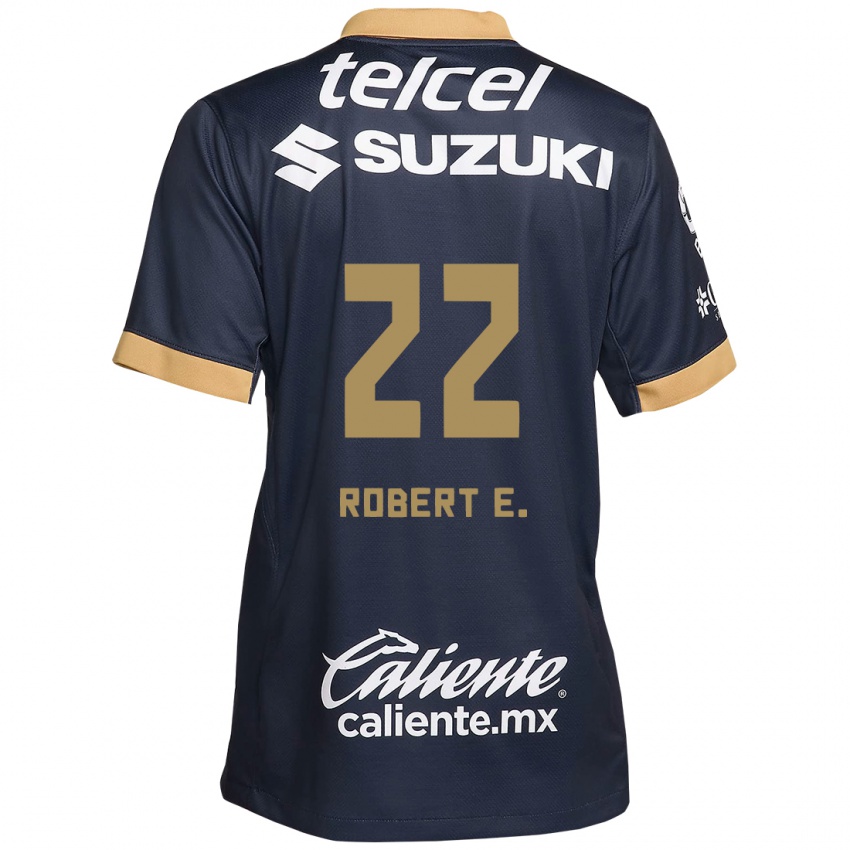 Kinder Robert Ergas #22 Obsidian Gold Weiß Auswärtstrikot Trikot 2024/25 T-Shirt Schweiz