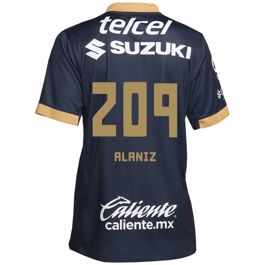 Kinder Jorge Alaniz #209 Obsidian Gold Weiß Auswärtstrikot Trikot 2024/25 T-Shirt Schweiz